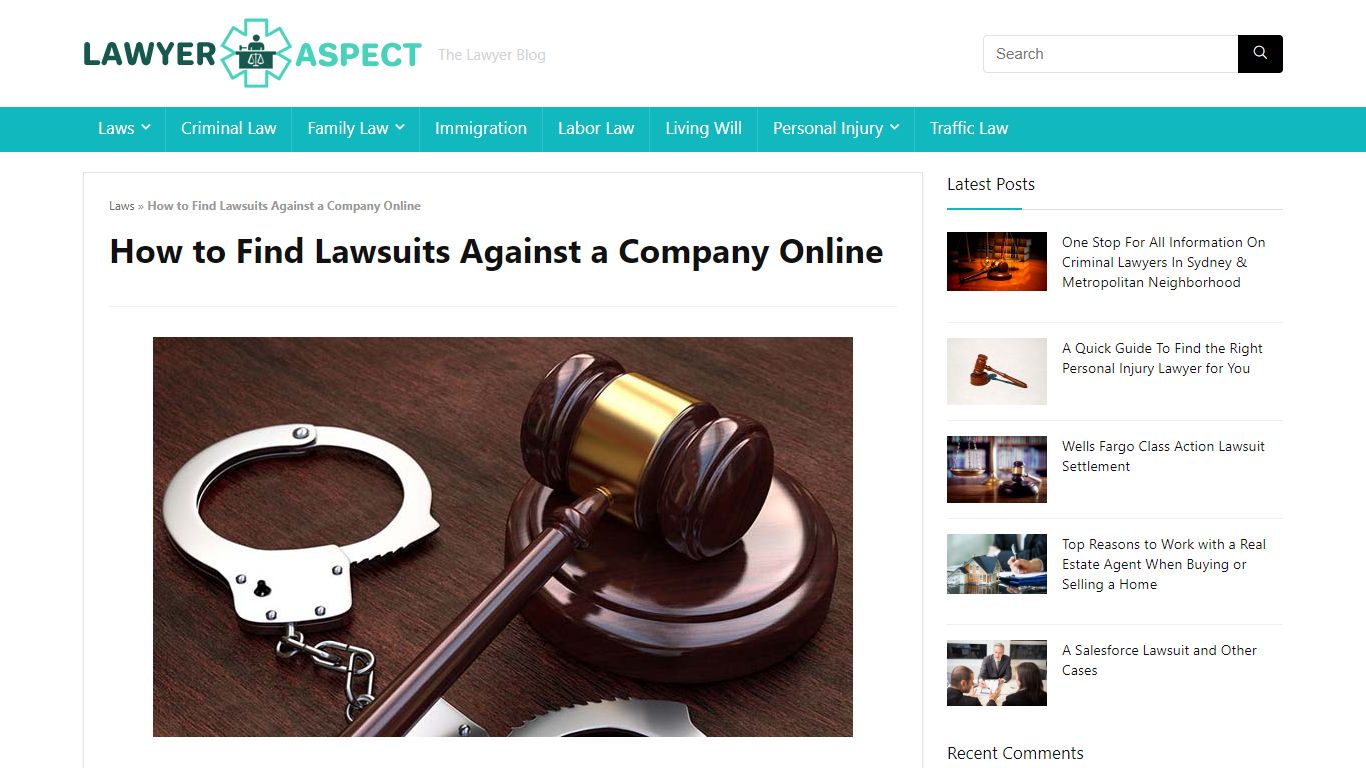 How to Find Lawsuits Against a Company Online - Lawyer Aspect